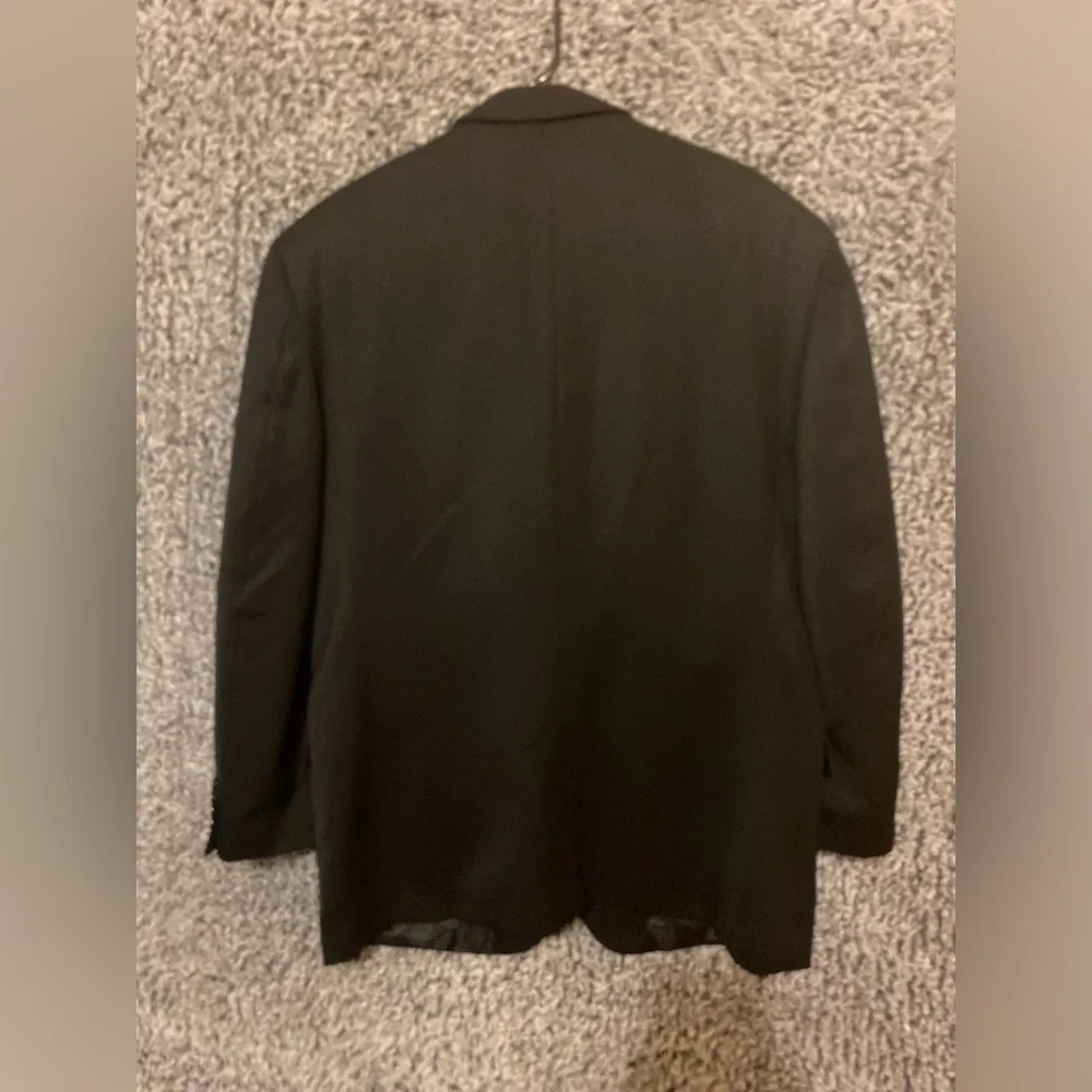Roundtree Yorke Silk/Wool Sport Coat Mens 42 R Great Black   Blazer